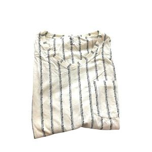 INC Men’s pocket v neck tee shirt NWT XL classic cream/blk